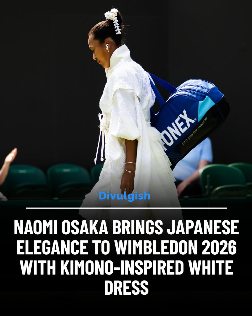 Divulgish's tweet photo. Naomi Osaka didn't just walk onto the Wimbledon 2026 court — she made history in fashion. 

Media: Getty

Thread 👇 https://t.co/ijLyjjxIPd