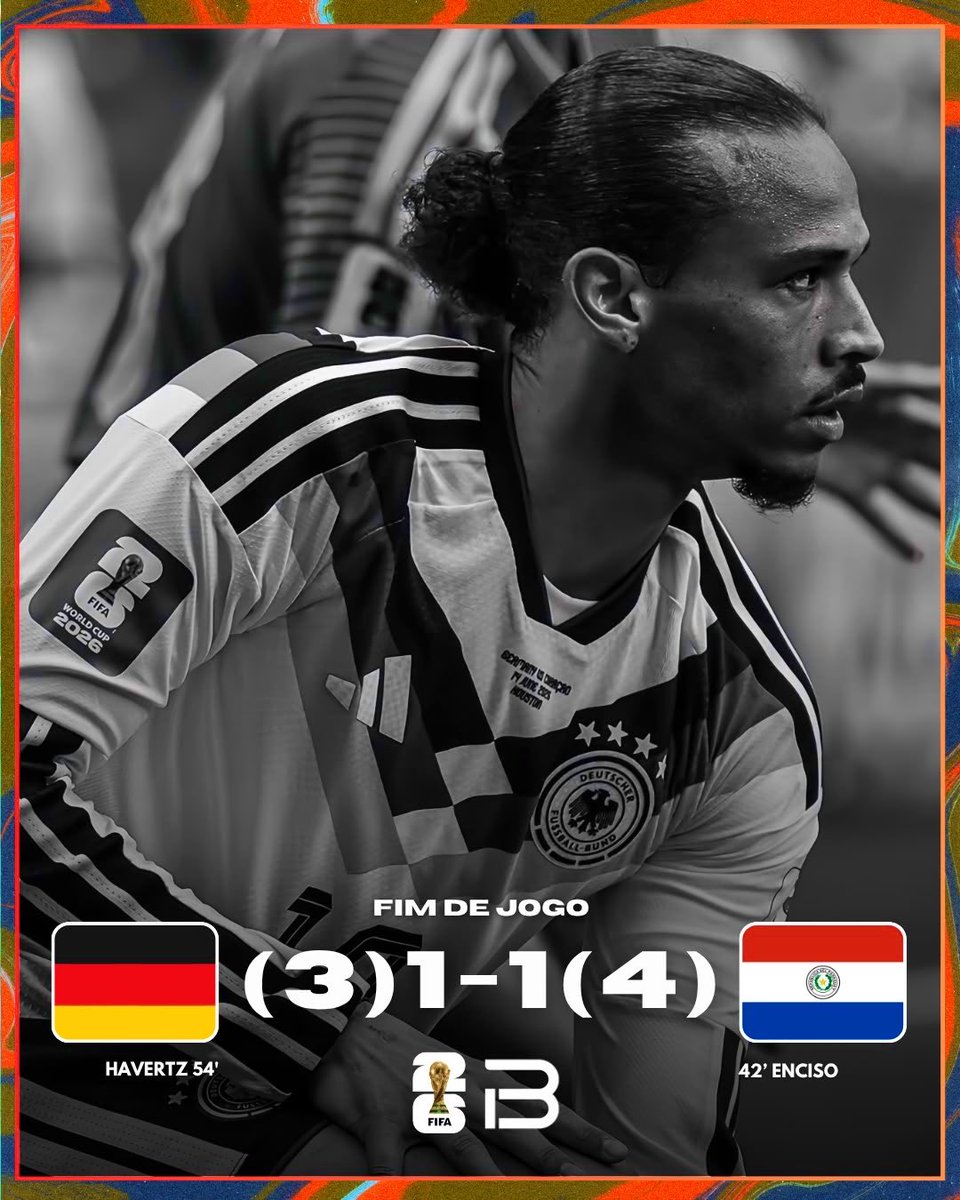 BundesInsider's tweet photo. ⚠️ VEXAME! Alemanha ELIMINADA da Copa do Mundo.

Derrota para o Paraguai na disputa por pênaltis, nos 16 avos de final. 🇩🇪❌