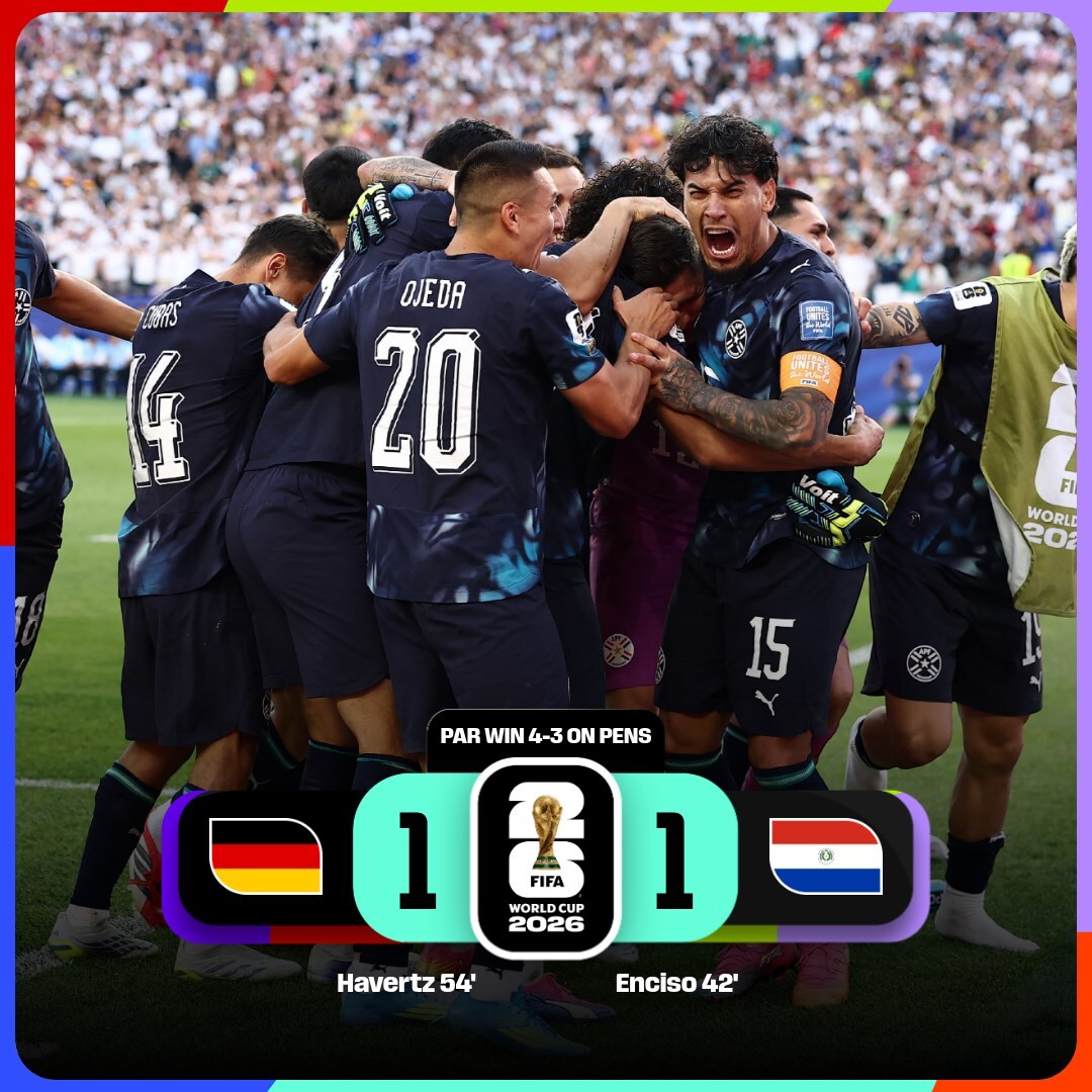 FIFAWorldCup's tweet photo. Paraguay power into the Round of 16 on penalties! 💪

#FIFAWorldCup