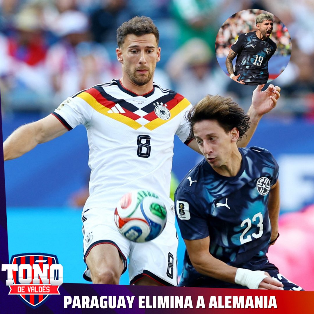 adevaldes's tweet photo. 🇵🇾 ¡PARAGUAY SACUDE EL MUNDIAL!

La Albirroja elimina a Alemania en tanda de penales y firma la primera gran campanada de esta Copa del Mundo.

Un gigante se despide antes de lo esperado. 🇩🇪 https://t.co/rHJcaUg5Zb