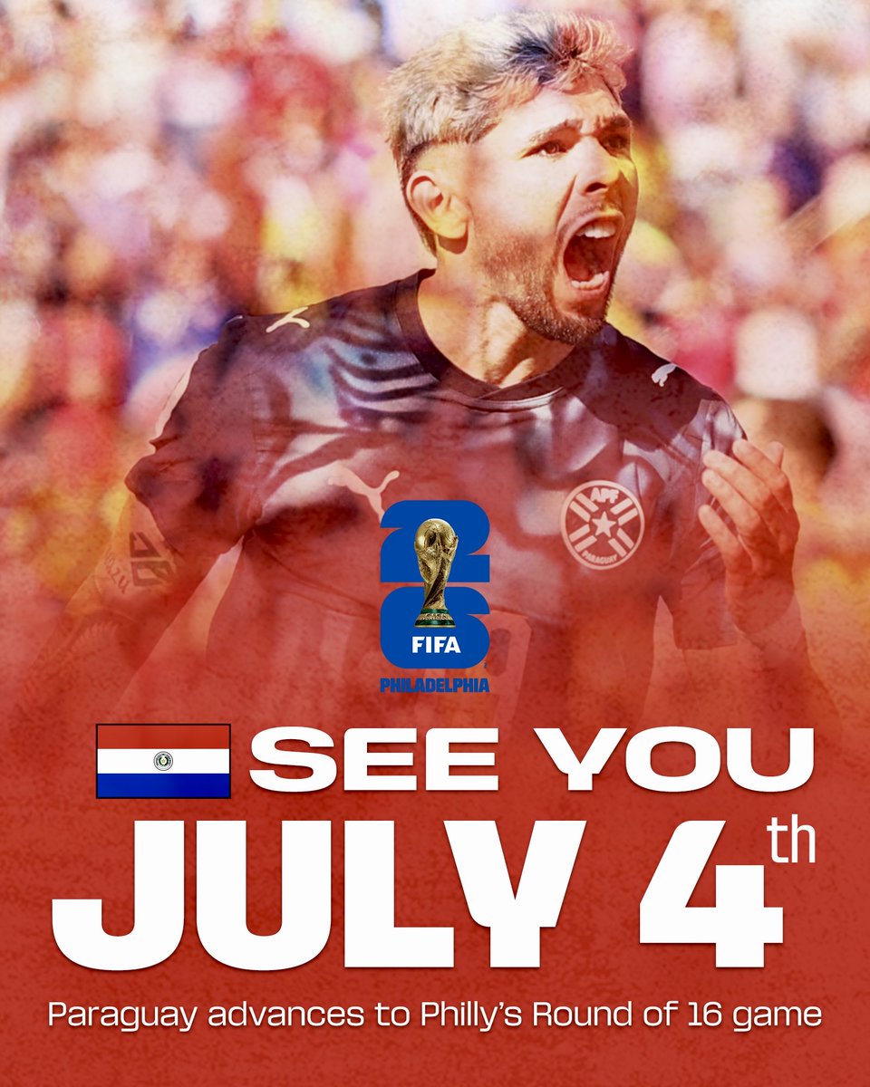 FWC26Philly's tweet photo. PARAGUAY SHOCKS GERMANY IN A PK SHOOTOUT 🇵🇾 https://t.co/5qWKQJQp5Z