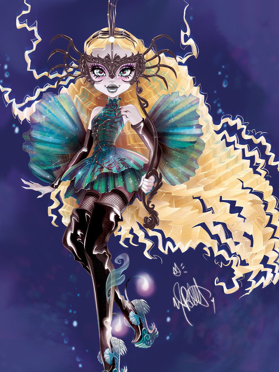 Buhtim_tg's tweet photo. 🫧 Lagoona Blue Artwork by Whitney Pollett for the SDCC “Ghouls Rule” Doll https://t.co/xlyuCO1E5z