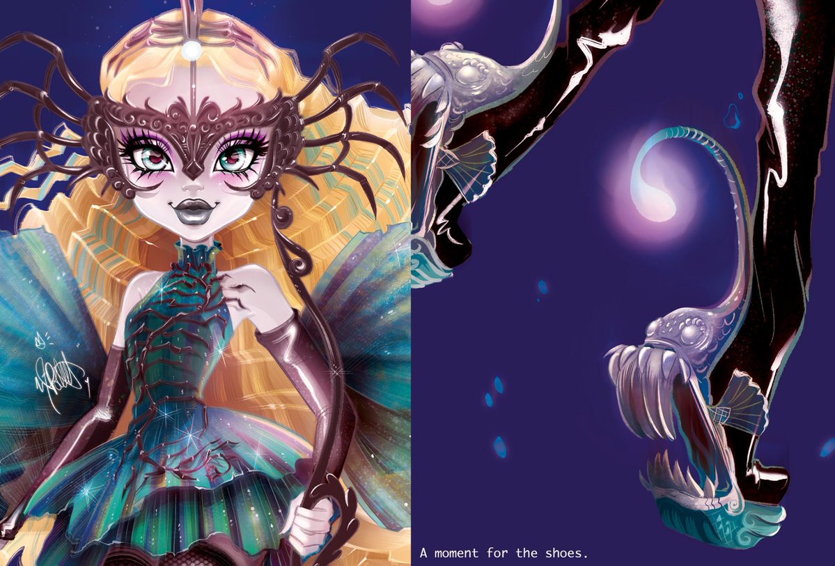 Buhtim_tg's tweet photo. 🫧 Lagoona Blue Artwork by Whitney Pollett for the SDCC “Ghouls Rule” Doll https://t.co/xlyuCO1E5z