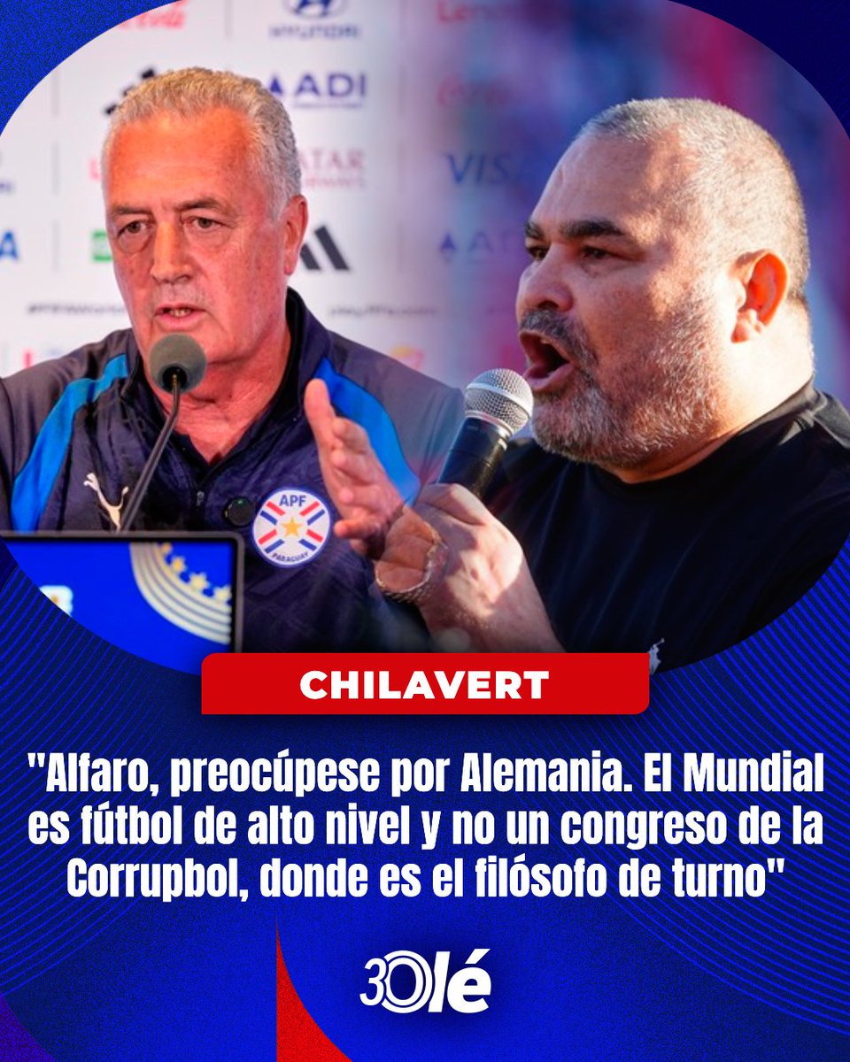 DiarioOle's tweet photo. ¿Qué dirá Chilavert ahora sobre la Paraguay de Alfaro?... 👀 https://t.co/D850VmxhrF