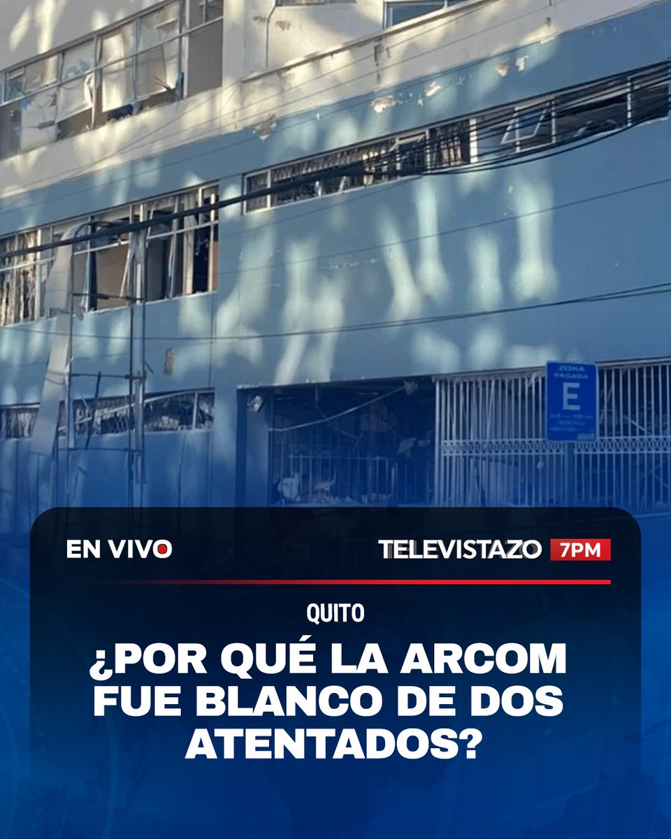 EcuavisaInforma's tweet photo. 🔴 #ENVIVO | #Televistazo explica cuáles son las funciones de la Arcom, Agencia de Regulación y Control Minero que hoy fue blanco de dos bombas frente a su sede en Quito y que dos semanas atrás sufrió un atentado similar en El Oro.

Mira #Televistazo 7 PM 📲 https://t.co/9waRQK7zCt
