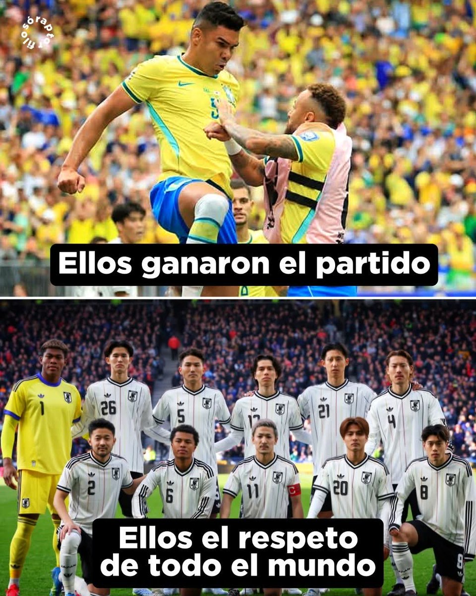 MeySanFun's tweet photo. Brasil paso sufriendo, Japón bien jugado 👏🏿 #mundialdefútbol2026 https://t.co/JcP41sDyTw