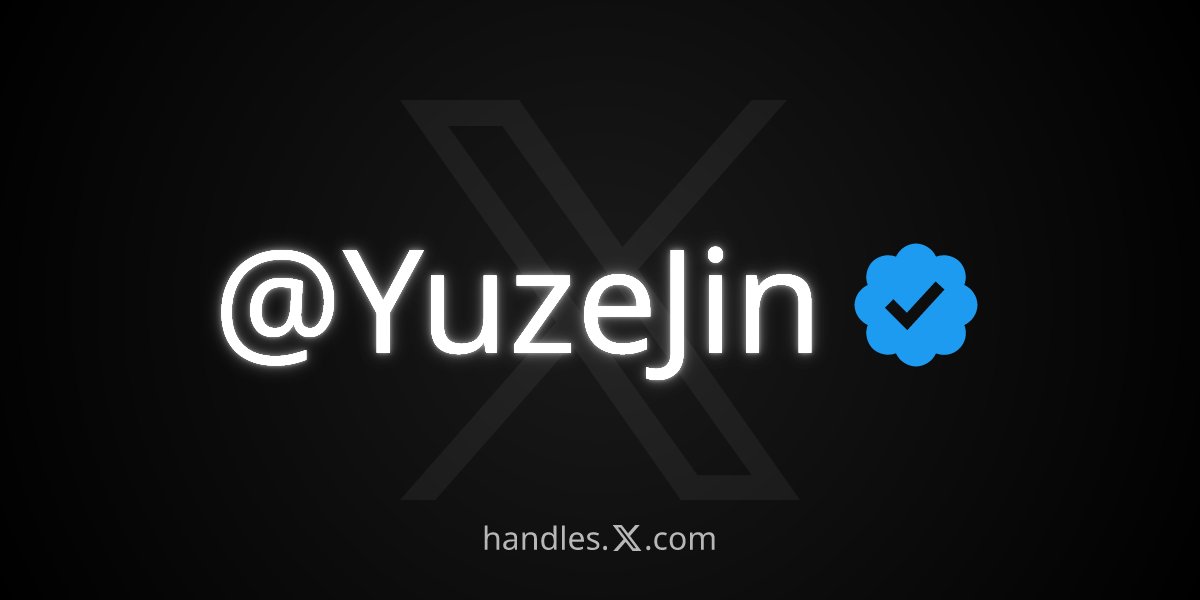 YuzeJin's tweet photo. HELL YEAH I FINALLY GOT THE HANDLE CHANGE https://t.co/DnNmzPAPr3