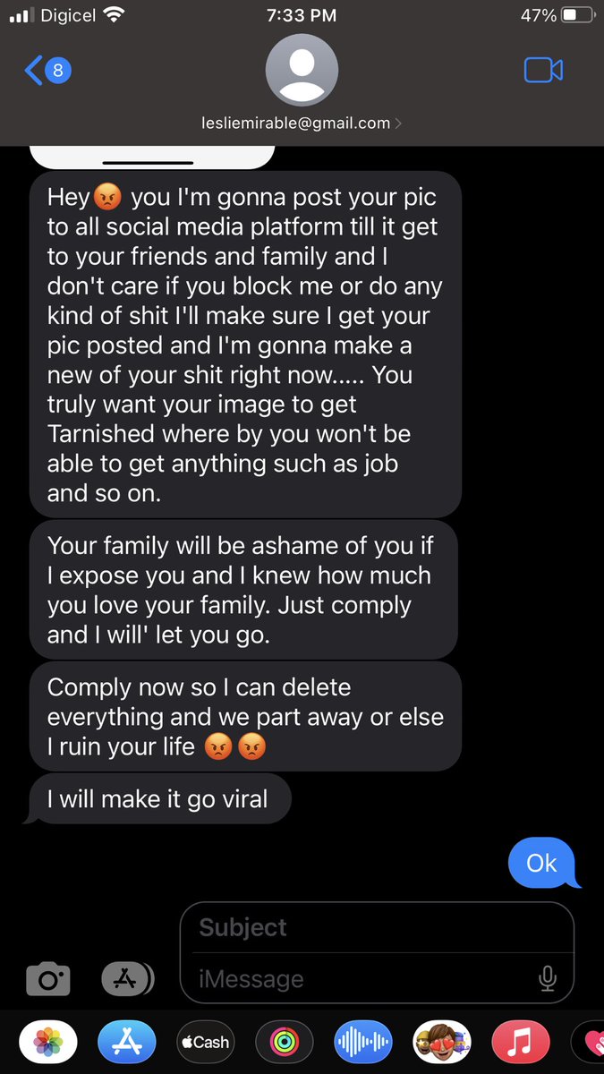Hawk64Black's tweet photo. Here we have someone who scams and trys to blackmail you out of money https://t.co/4109spfxzP
