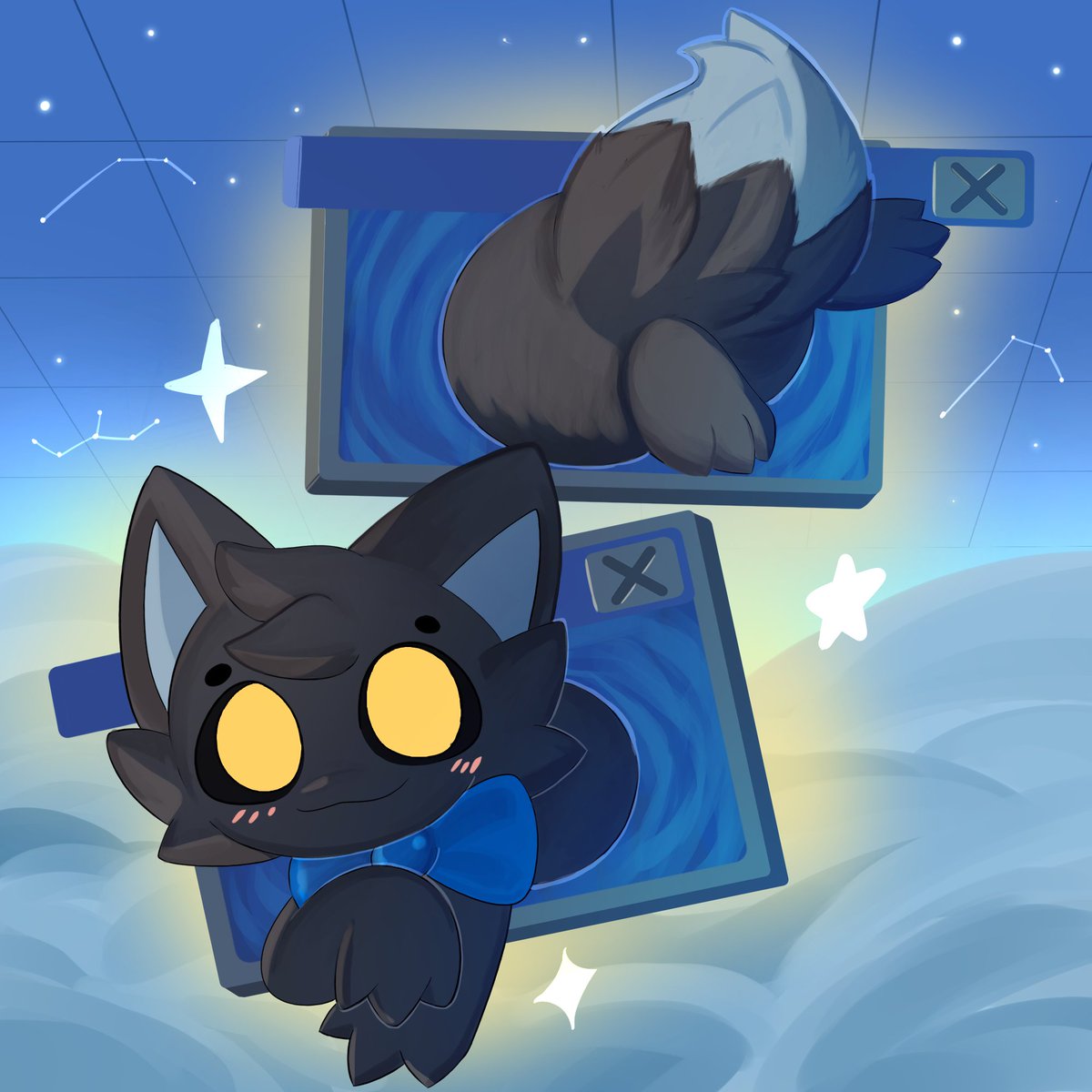 Glogy_art's tweet photo. ⭐️Adds on the sky ⭐️- commission! 
#furry #kemono https://t.co/HbfEX8QZDE