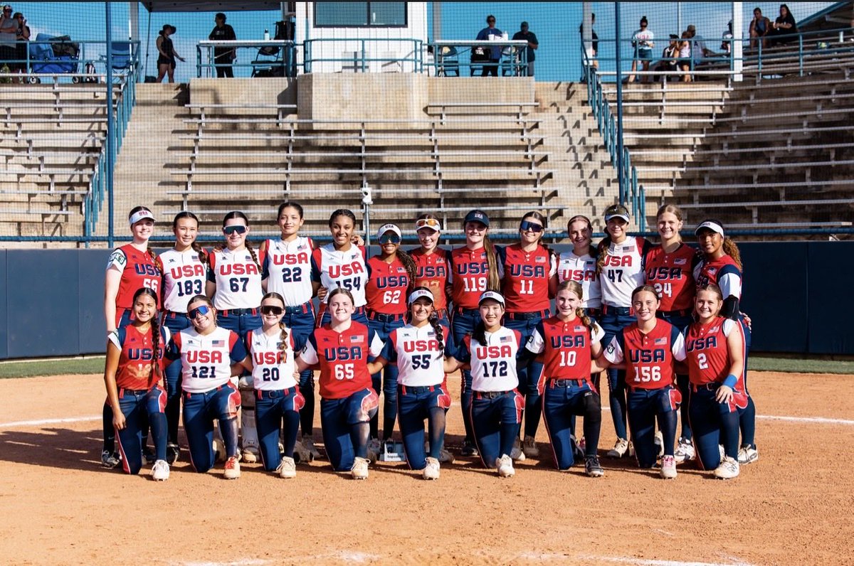 Mmarquez2029's tweet photo. I had such an incredible experience at the USA Top Performer Camp! Thank you @USASoftball I'm beyond grateful for the opportunity to learn and compete with some of the best. Thank you to all the coaches, staff, sponsors and everyone involved making this event possible. https://t.co/uHESUGzRaw