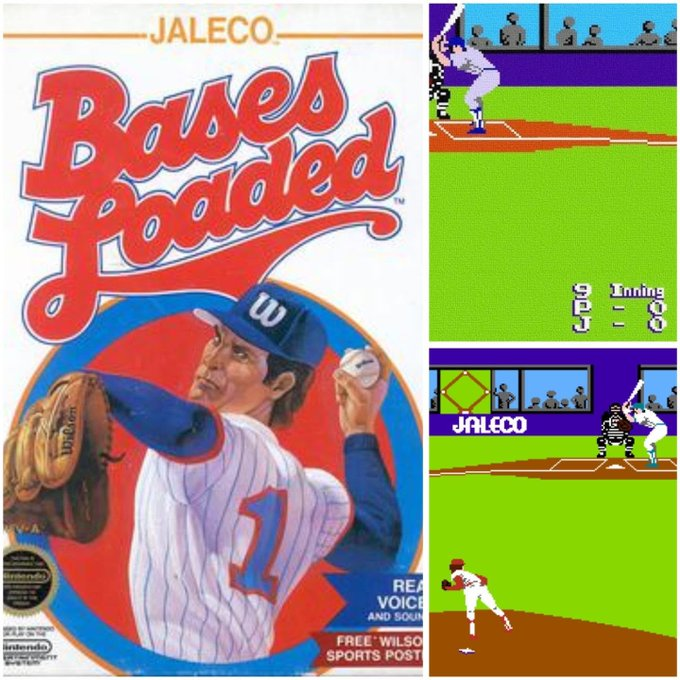 hofnpopper's tweet photo. I know people loved the second one, but how about the first Bases Loaded? It was another solid game to me. #BasesLoaded #retrogames #NES #Goated #banger https://t.co/tnvrXR1ZKb