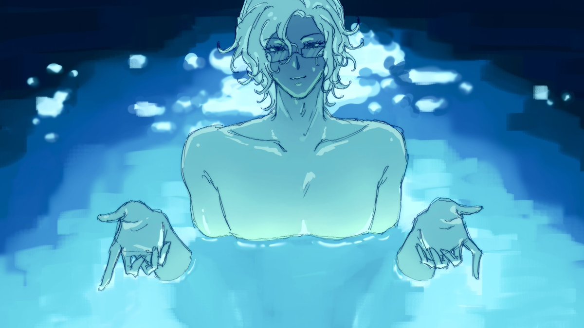 100rbit's tweet photo. #hndr_FA #eitaku denreze pool scene for pride month i know its so late im SORRY https://t.co/9GUcdVfrAu