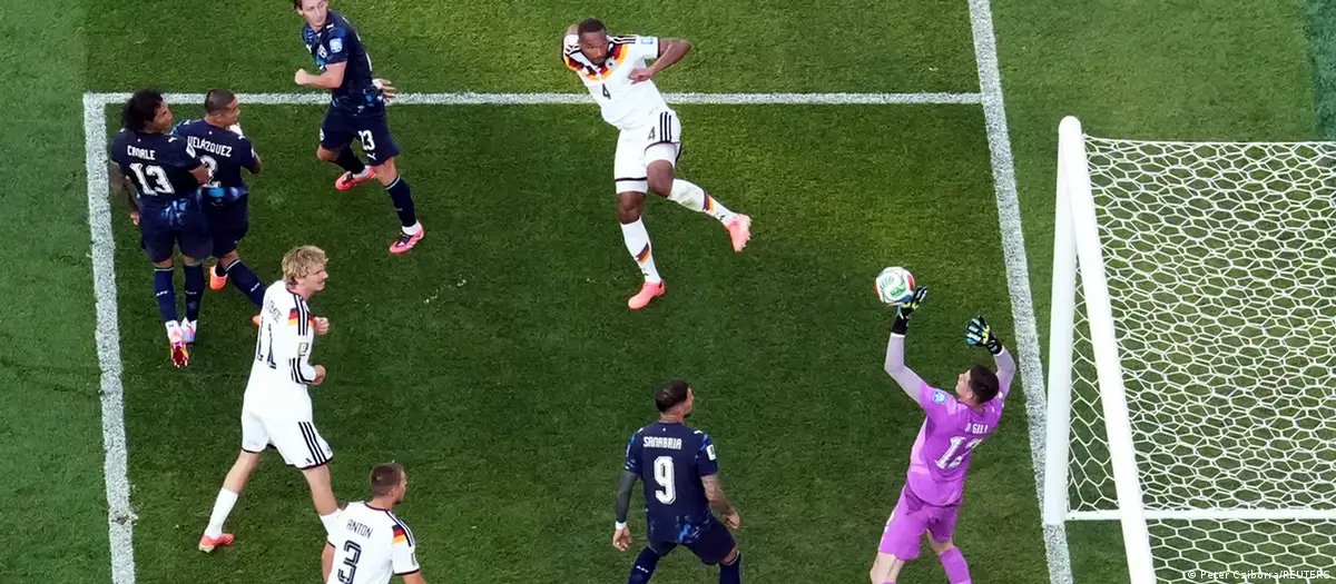 dw_espanol's tweet photo. Alemania eliminada del Mundial por Paraguay en penales

La selección de Paraguay logró este lunes la primera sorpresa de la ronda de eliminación directa del Mundial 2026, al vencer en penales al cuatro veces campeón Alemania en 16avos de final. (gs)
https://t.co/PUBHRPp221