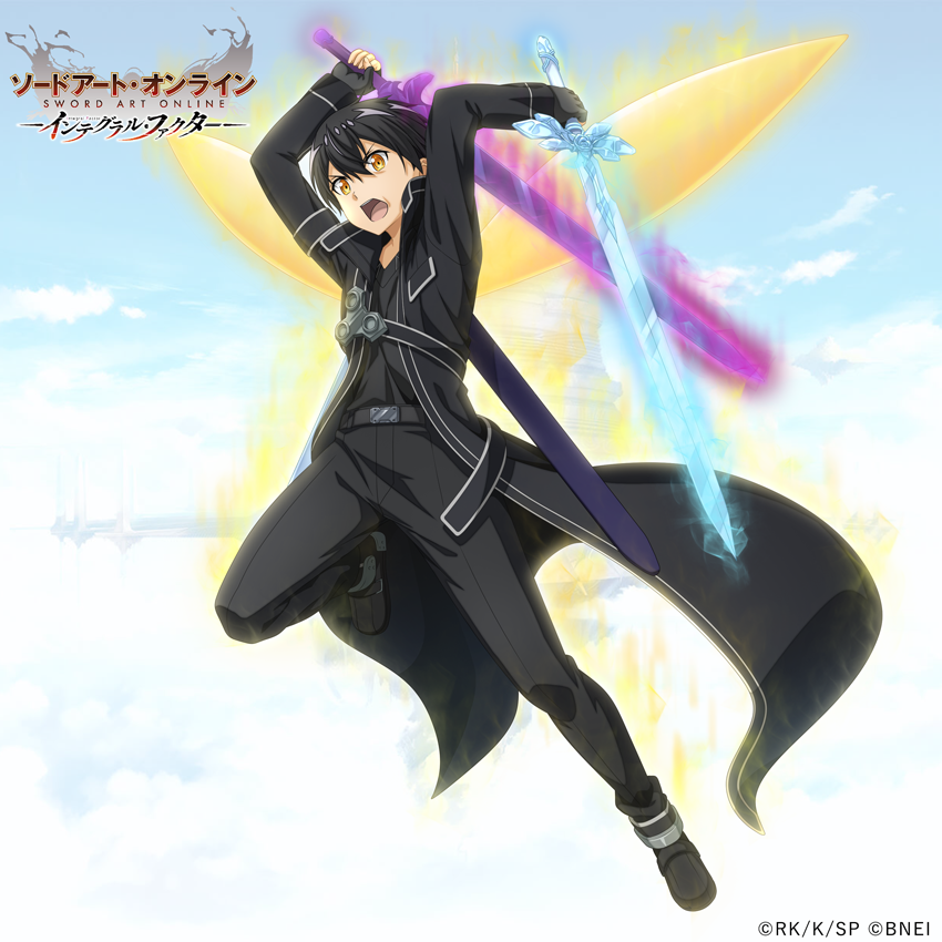 saoif_gameinfo's tweet photo. ■アンダーワールドに輝く剣閃

★4【空を裂く咆哮】キリト が新登場！

片手直剣(斬・水)のフルバーストスキル
最大《5800%》ダメージの単体3連撃

[追加効果]
自身の攻撃力が防御力×2上昇
など

・フルバースト状態中
20秒間、水属性ダメージ75%上昇

※バースト時

#SAOIF https://t.co/iqpX64r7jp