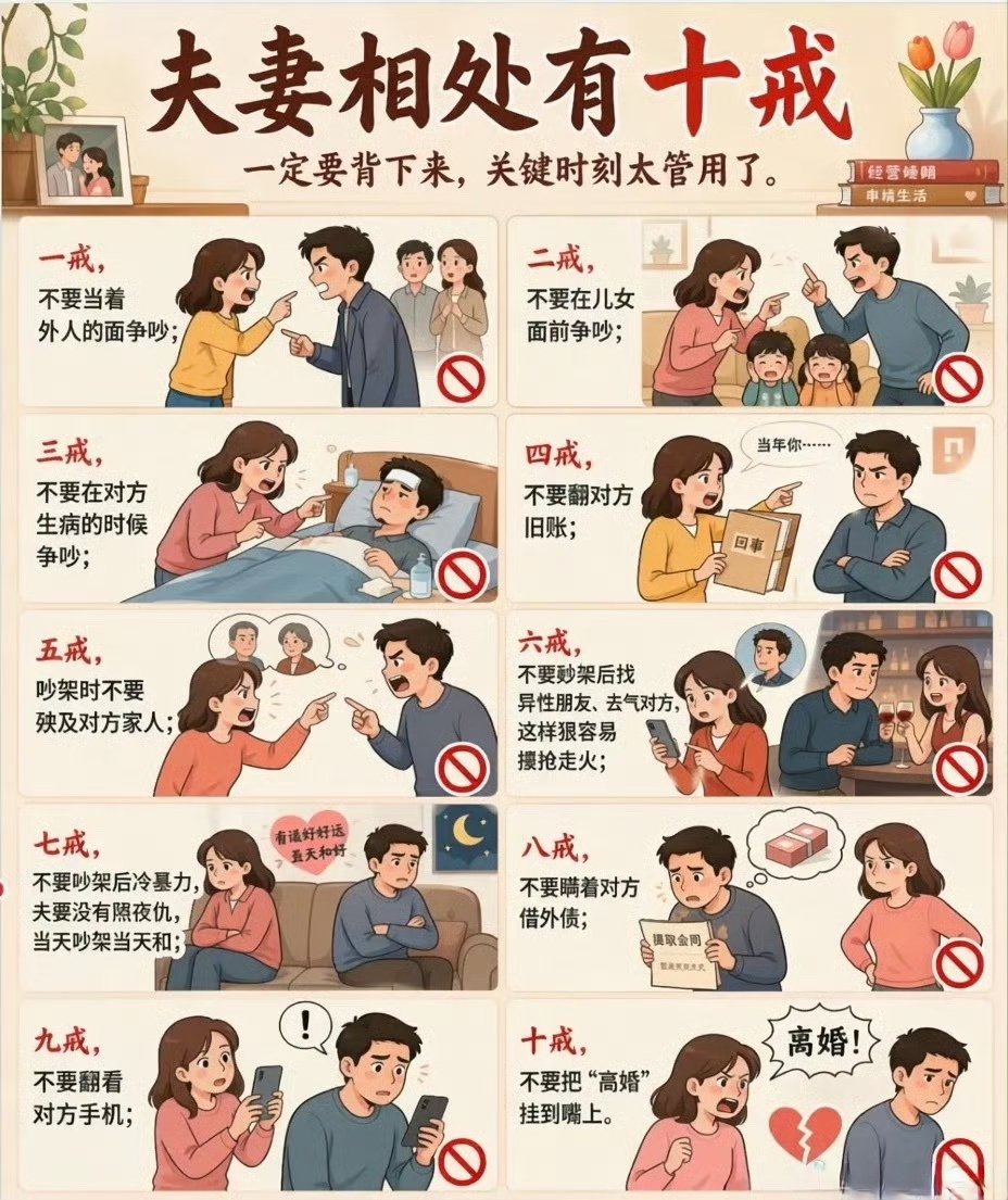 zls0910's tweet photo. 夫妻相处有十戒 ​​​，这个道理，有多少人懂呢？ https://t.co/lbRwTd2VZo