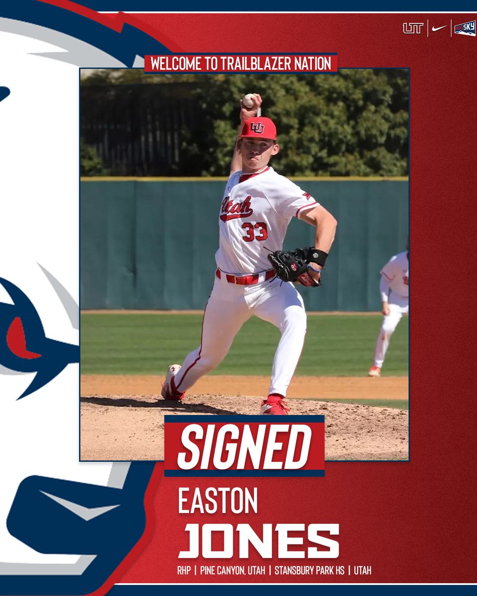 UtahTech_BASE's tweet photo. ✍️ Welcome @eastonjonesy to the Trailblazer Baseball Family!
#UtahTechBlazers | #MWBSB https://t.co/6qe64OX25q
