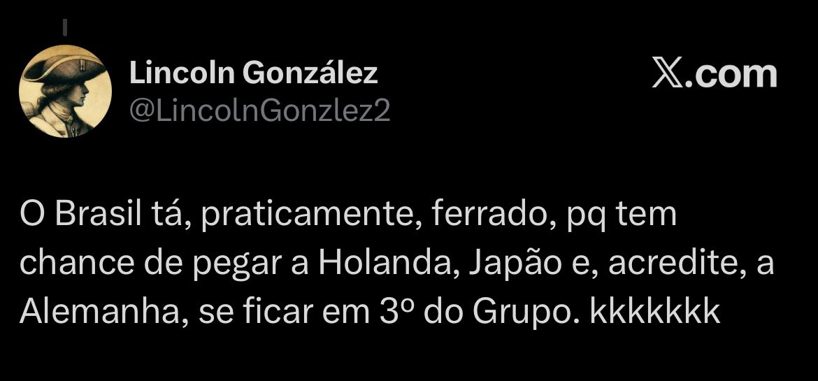mcordsilv's tweet photo. @LincolnGonzlez2 @eierikacampos Mas até ontem Alemanha e Japão eram favoritos né? Vai dormir vira lata, futebol tu não entende. https://t.co/6odECM4aP1