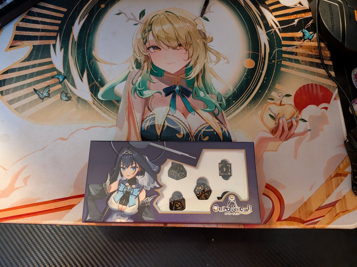 Blakeydrake's tweet photo. My Kronii dice came in. https://t.co/0mqM8pKP5l