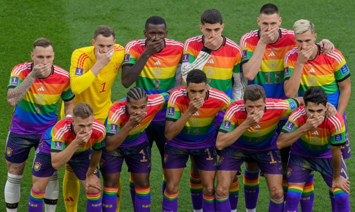sl97o's tweet photo. Die LGBTQ+-Nationalmannschaft gehört in den Mülleimer der Geschichte.

#WM2026
#PARGER

#DFBTeam https://t.co/2mlwyJtB8H
