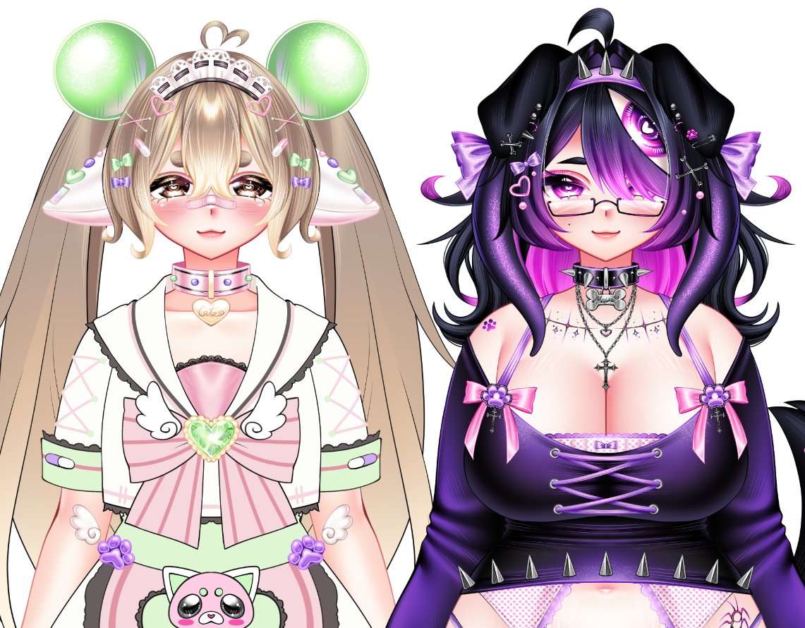 KandiPawzzzz's tweet photo. New Kandi Pawz models loading!! >w< 💚💜
────୨ৎ────
(Eventually we're all gonna have models drawn by @MayaVTuber  and rigged by @guardianVI__ ).✦ ݁˖ https://t.co/NJ2Uo32VG0