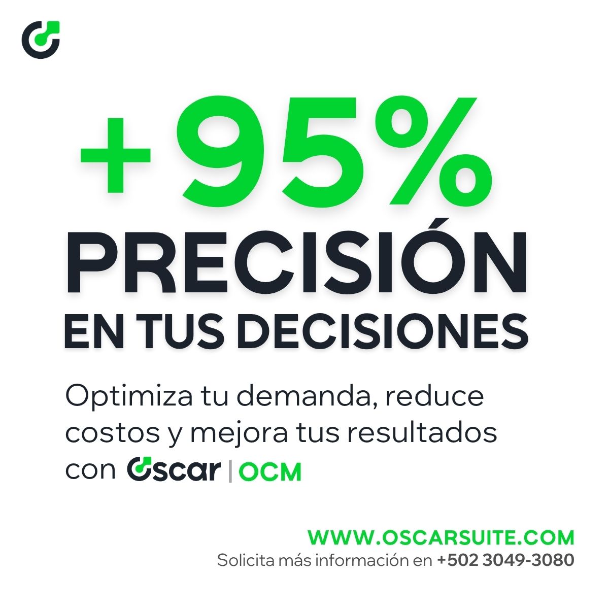 somosALgt's tweet photo. Es hora de meterle ciencia a tu negocio. Consigue un +95% de precisión en tus decisiones con #OscarOCM Optimiza tu demanda, reduce costos y multiplica tus resultados📈🚀

🌐 https://t.co/RJeMLPKbFJ
📱 +502 3049-3080

#DataDriven #Business #Growth #Productividad #Oscarsuite https://t.co/UPs3838e4z
