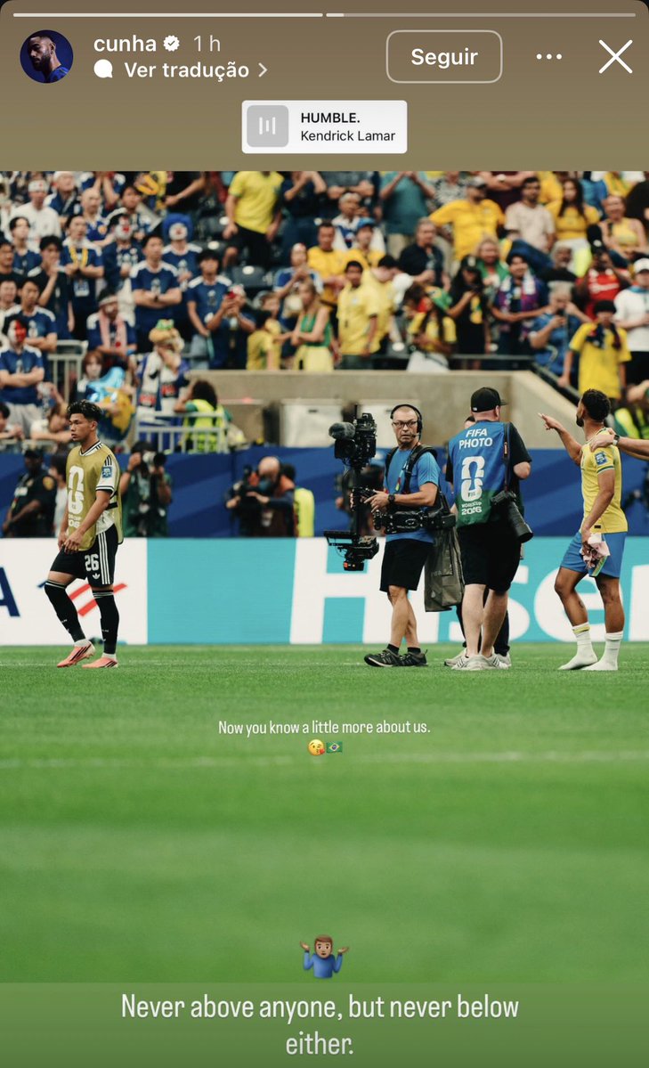 torcedorzero's tweet photo. “Nunca acima de ninguém, mas nunca abaixo também”

Matheus Cunha

9 da Seleção tem que ter culhão https://t.co/XA5eHzJekw