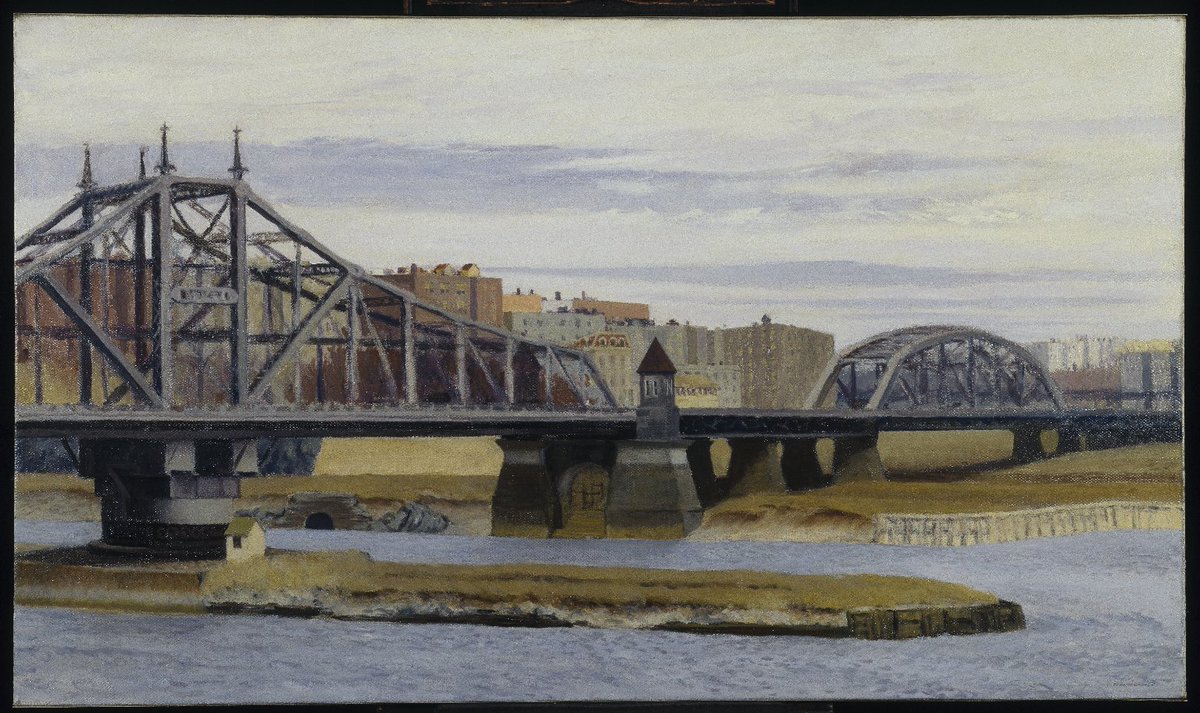 artisthopper's tweet photo. Macomb's Dam Bridge - 1935 #artbots #hopper https://t.co/wyUJhTufSR