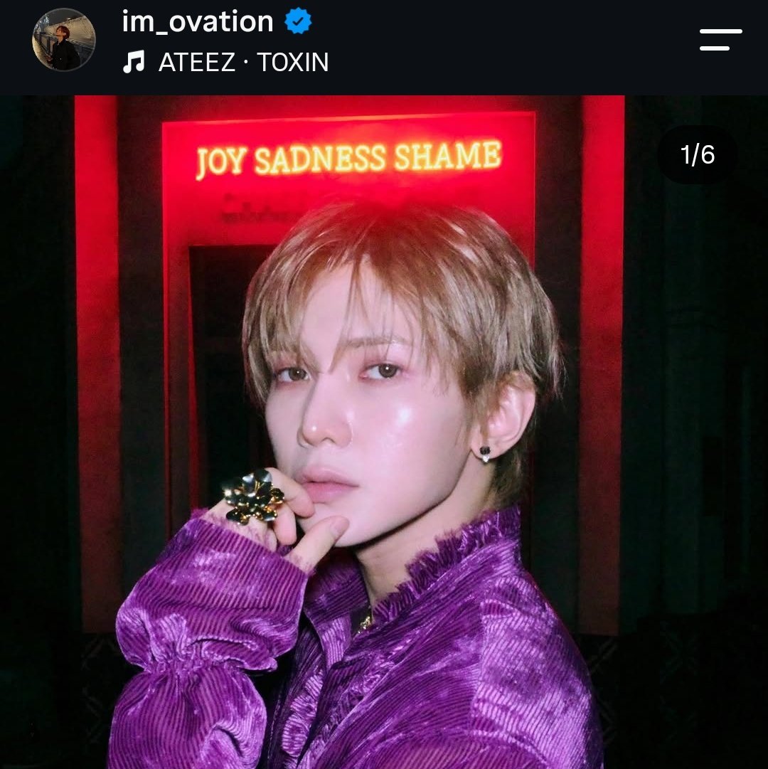 YeosangGlobal's tweet photo. Yeosang really loves toxin 🤗, this is his second time using the song on an insta post https://t.co/lxsaUv8N4p