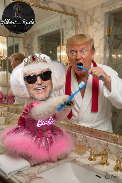 Albert_Rudo's tweet photo. 🚨🐶🐩😂¡Y que siga ésta bonita tradición de reírnos de #LaPerritaDeTrump @RicardoBSalinas!. Esta vez vestida de Princesa Barbie.🚨🐶🐩🤣🤣🤣

#LaPerradeTrump

En colaboración con @grok.🤣🤣🤣🤣🤣🤣 https://t.co/aIPWHyfAsX