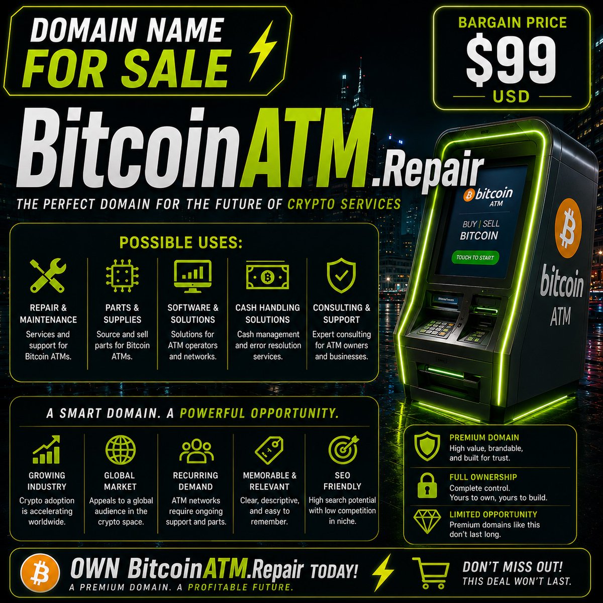 TheDomainDuke's tweet photo. Bargain of the Day #DomainName #Branding #Startup #Entrepreneur #DomainForSale #domains #domainnames #business #brand https://t.co/vWwbyCwW9d