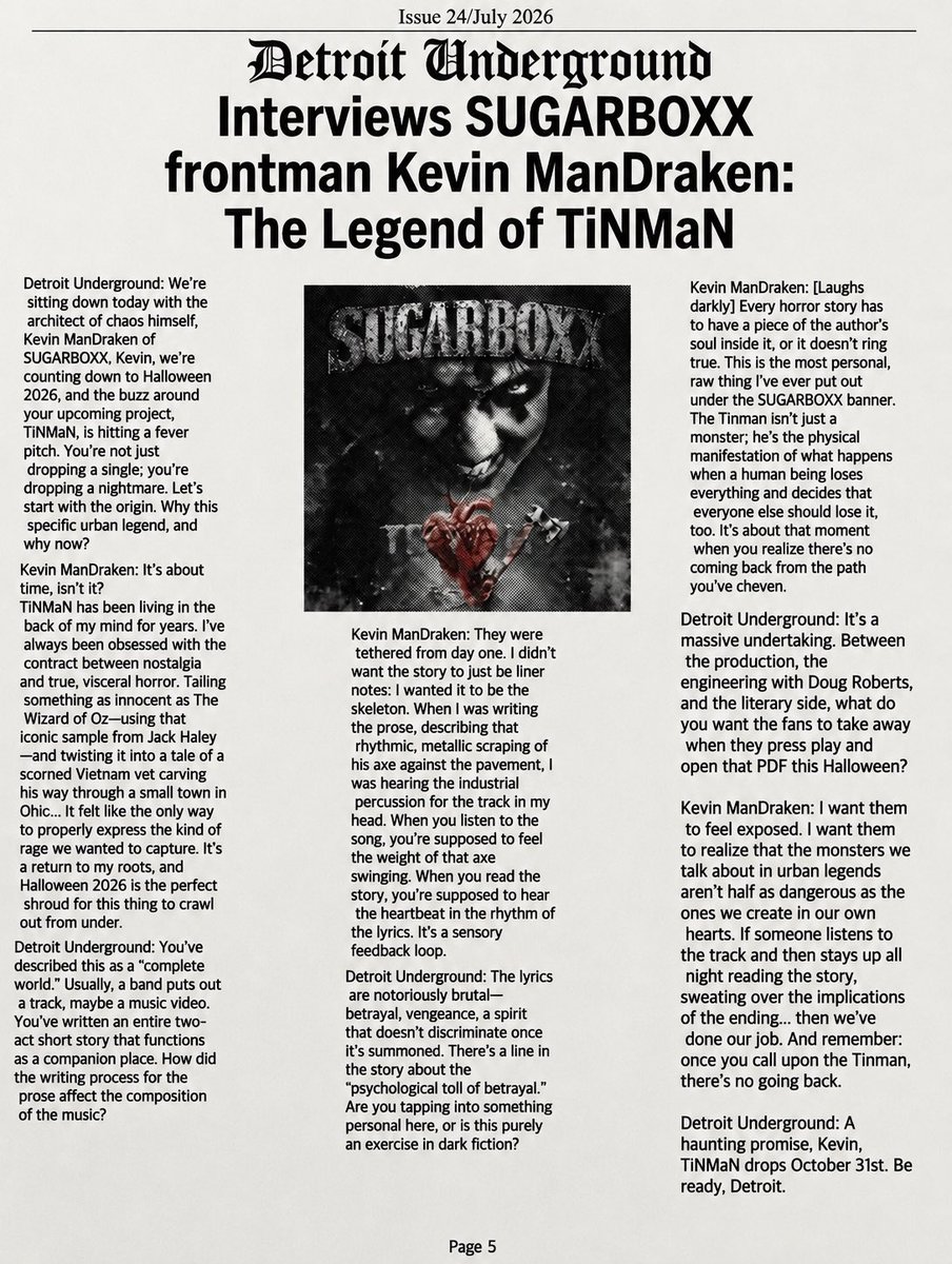 TINMANHorror's tweet photo. Interview with the Detroit Underground Newsletter. Link coming soon

 https://t.co/Bi61pL5ujs https://t.co/c7N0SAeXpN
