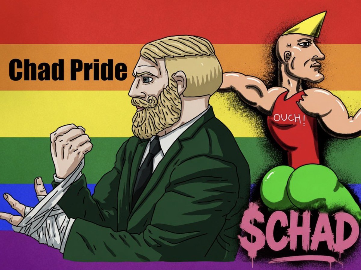 DonChad17's tweet photo. @a1lon9 We out here bro

Gay as hell

Gay CHAD

Oldest chad ticker on Solana

Weirdo’s &amp; LARPS only

Ape for the gape https://t.co/qWoOy3W8zt