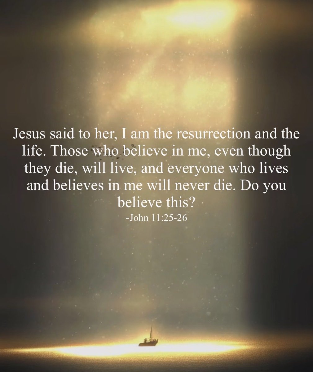 sentwitharmor68's tweet photo. Do you believe this?

John 11:25

#oursavior #ChristianLiving #thinblueline https://t.co/aBO1d5nWrM