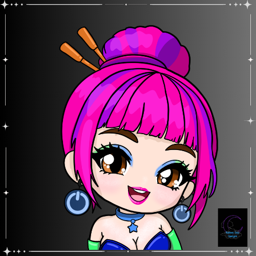 RaineyDDesigns's tweet photo. @SoleneVelvet (Part 4 of excitement)
All these cute emotes lately I wanted to give my hand a try at some of my favorite artists and content creators I follow, one of them being @solenevelvet for her sick confidence and amazing music :3
#chibi #chibiart #solene #cyberjazz #cyber https://t.co/gcLCw5iwJ2