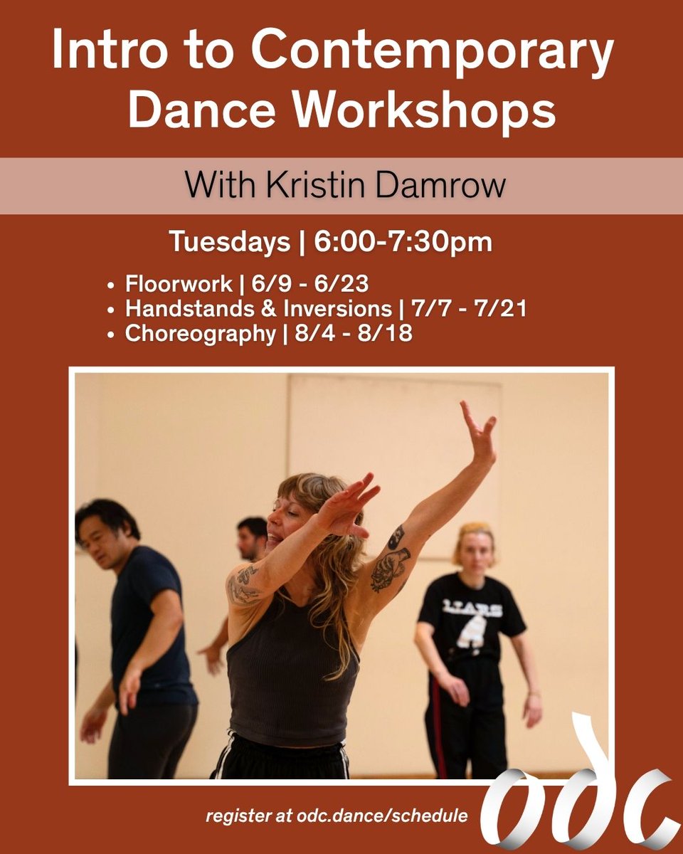 ODCsf's tweet photo. ODC School has some 6 week intro classes for those that are beginners to dance and want to spend dedicated time learning a new style.

Register https://t.co/47BwBt0qE5

#workshops #beginnerdance #danceclass #sfdance #contemporarydance https://t.co/HRtzvwDX8J