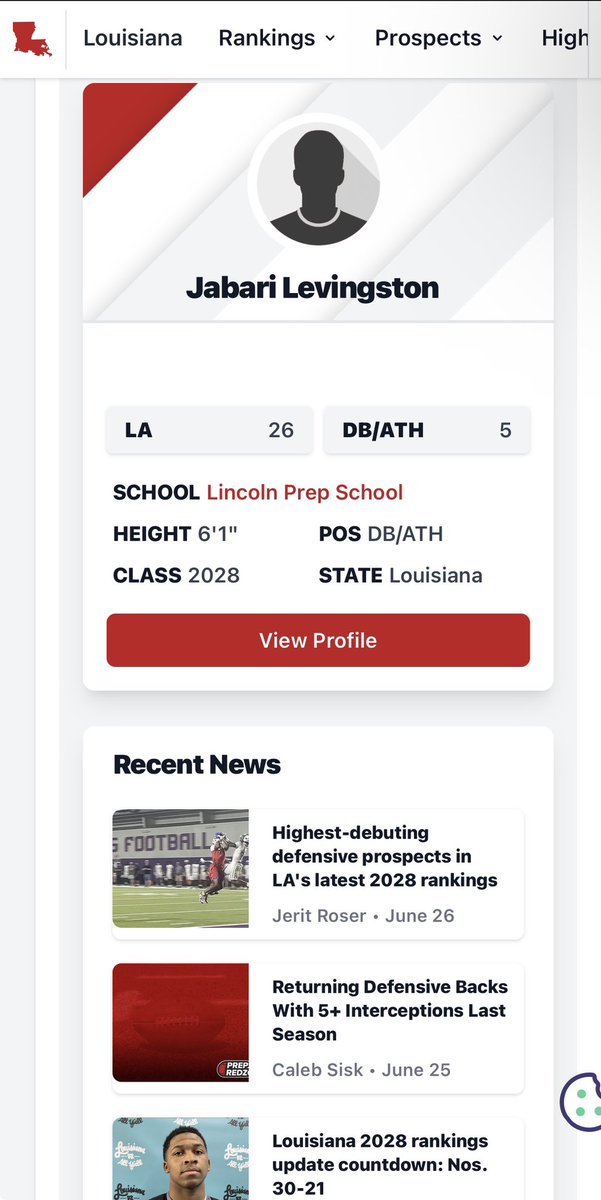 JLevingston2028's tweet photo. Blessed to be ranked on @PrepRedzoneLA and @PrepHoopsLA in football and basketball!! #agtg 
 @247recruiting @JeritRoser @LAvsAllYall @VyronBrown31 @k104scoreboard @RecruitLouisian https://t.co/EbQ4cLZ90p
