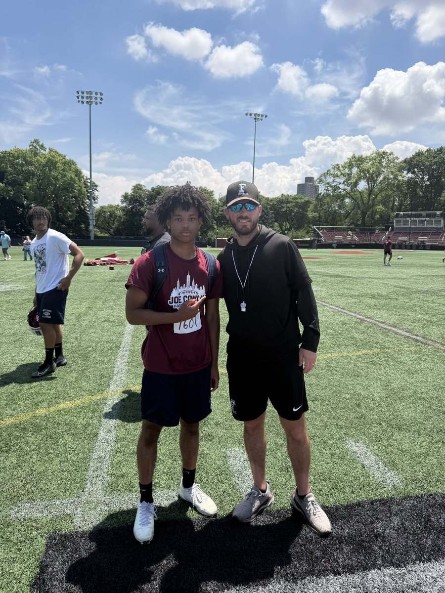 Marc_showtime5's tweet photo. Great experience at the Fordham camp yesterday morning! Huge thank you to the coaching staff for the opportunity to compete and learn.Grateful for the chance to showcase my skills and continue improving. Thank you, @coach_weaver @CoachLenahan @FordhamFootball! #AGTG 🐏🏈 https://t.co/etPSyvAgsq