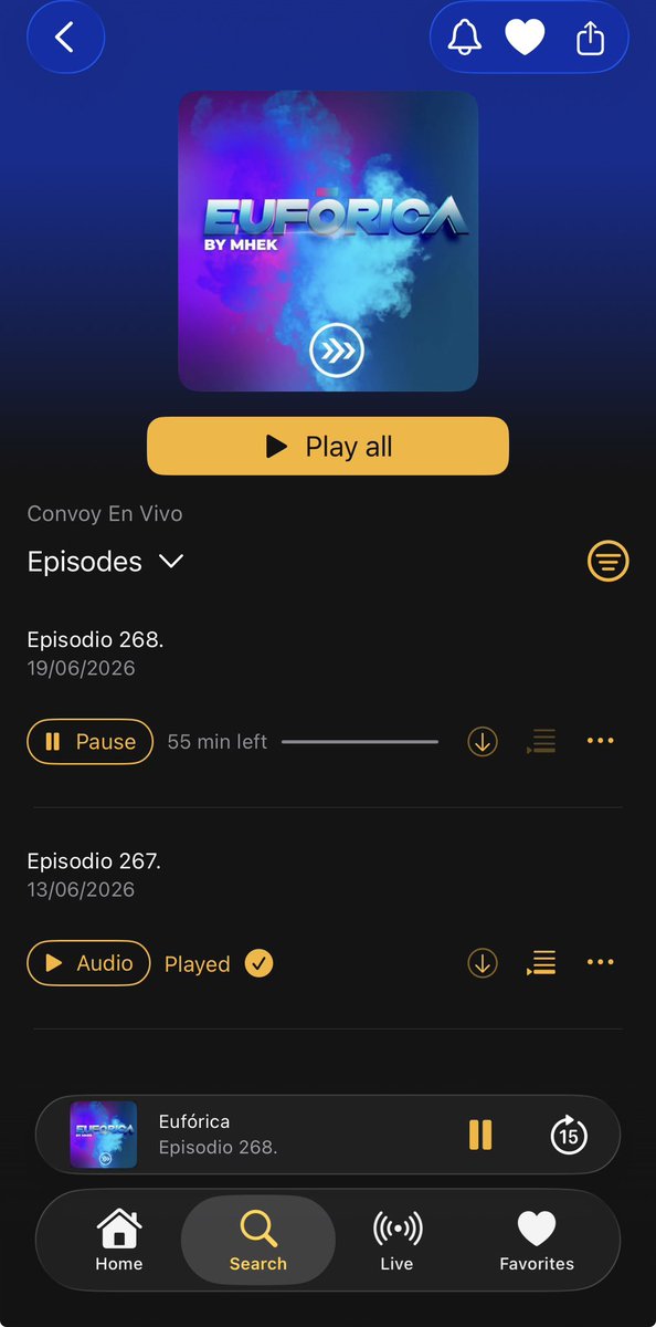francko's tweet photo. @convoynetwork hola. Es normal que ya no aparezcan más programas de Eufórica? Desde semanas anteriores solo aparece 1 y ahora 2 programas y desaparecieron muchos anteriores, pensé que era tema de la app y he actualizado, pero, sigue igual… es buena opción pode tenerlos https://t.co/jsvxvgOeUE