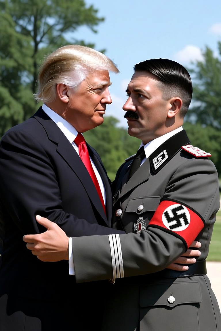 Markfry809's tweet photo. Donald Trump and Adolph Hitler would have been the best of friends. They share many of the same traits. https://t.co/9FyJZ0CxuJ