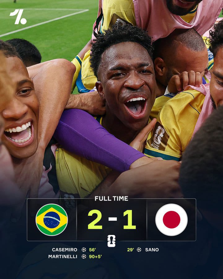 prinessChisom's tweet photo. BRAZIL SURVIVE! 🇧🇷

Brazil are heading to the Round of 16 after defeating Japan ⏭️ 2-1 https://t.co/j6p0uDJsIE