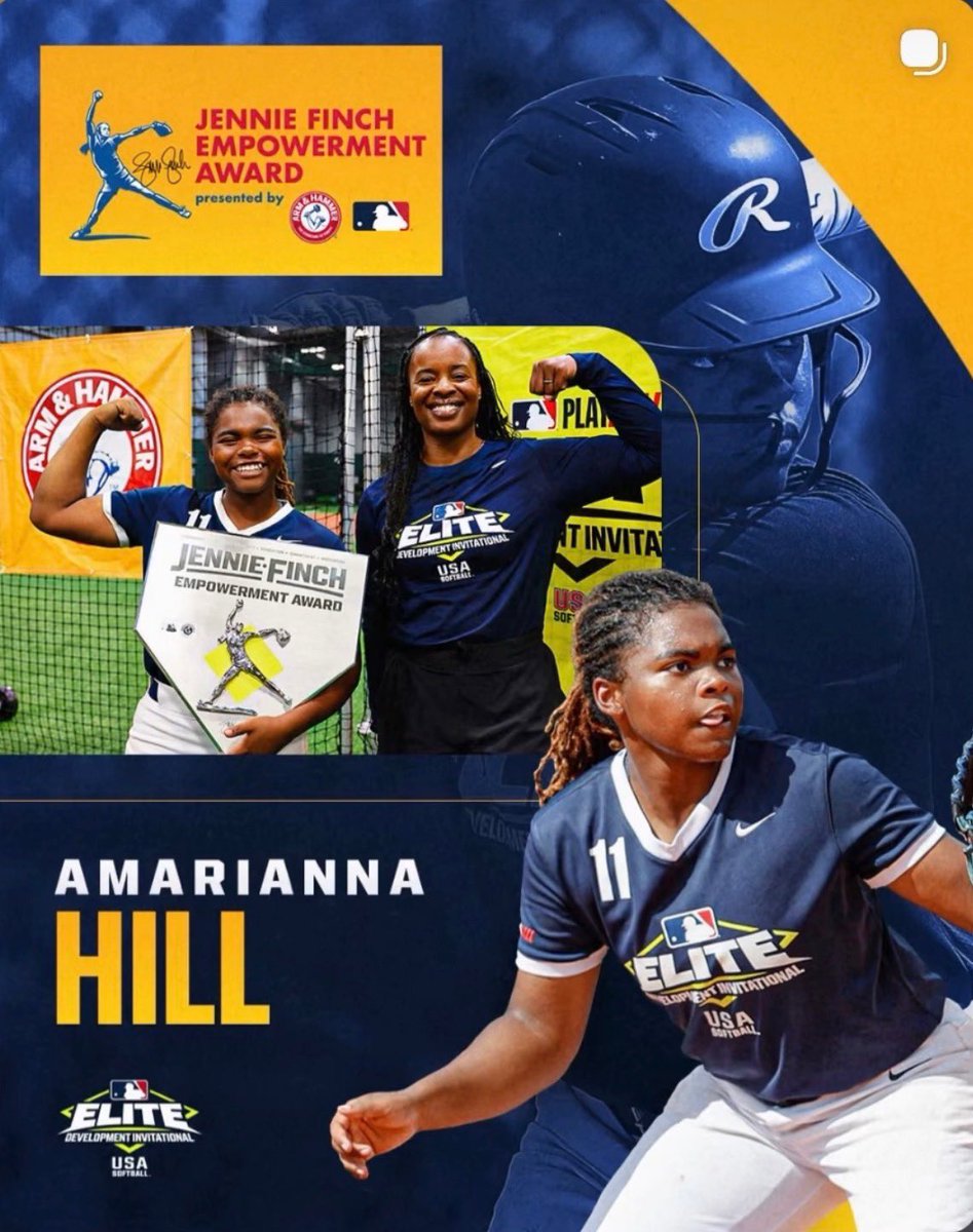 MariHill2028's tweet photo. I am incredibly honored and thankful to have received the Jennie Finch Empowerment Award this year at EDI, along with a $10,000 scholarship to continue my academic and softball journey.

I’m so grateful for the opportunity to learn from amazing coaches and to meet so many incredible athletes throughout the experience. The lessons, friendships, and encouragement I gained made this experience truly unforgettable.

Thank you to everyone who made this opportunity possible and to those who have supported me throughout my journey. I’m excited to continue working hard and carrying the values this award represents both on and off the field. 🥎❤️@MLBDevelops @natashawatley29 @MLB