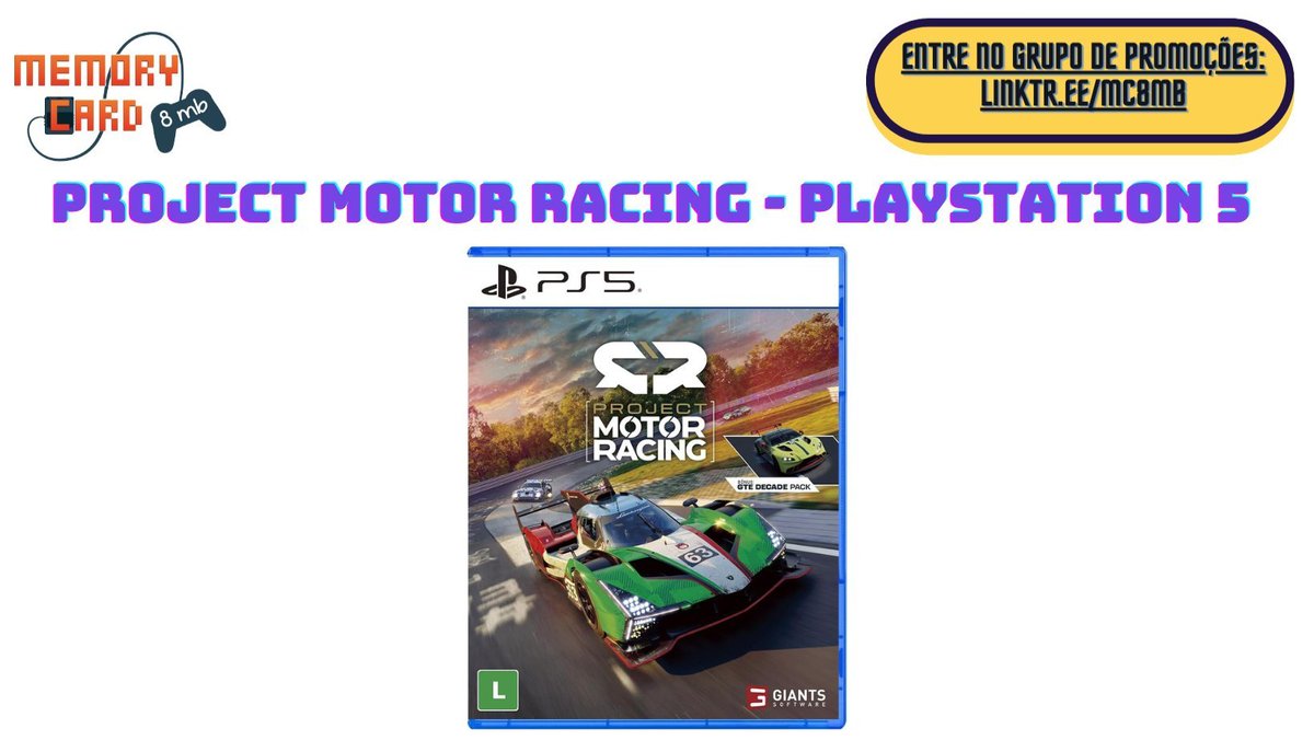 MC8MB's tweet photo. Project Motor Racing - PlayStation 5

R$ 160,31 no PIX
R$ 172,38 em até 5x

https://t.co/Rjk0U7j8Pj
______

☑ Entre no Grupo de Promoções do Memory Card:
https://t.co/DxcfGwh3xg https://t.co/uLovmwsvLz