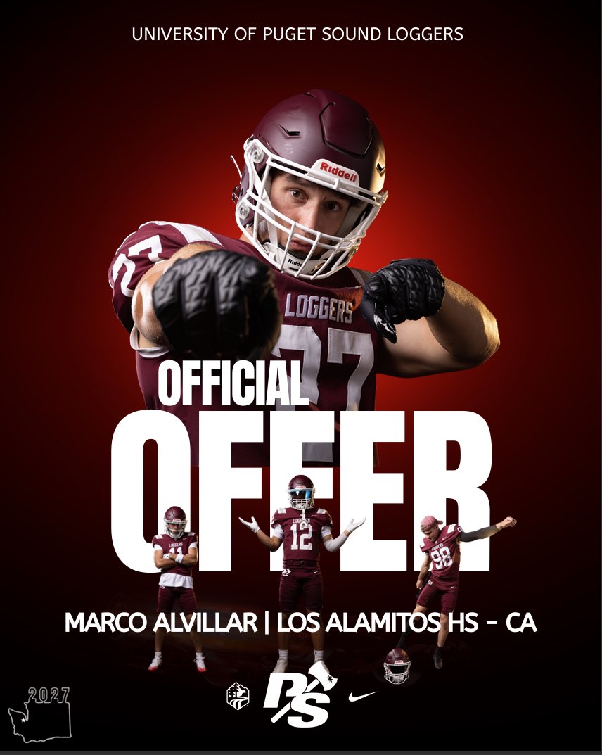 AlvillarMg's tweet photo. After a great conversation with @CoachATChau  I am blessed and excited to announce that I have received an offer from the University of Puget Sound!
I'm grateful to the coaching staff at Puget Sound for believing in me and giving me this opportunity.
#AGTG #FootballRecruiting #ClassOf2027 #DefensiveBack #Receiver #StudentAthlete #GoLoggers #EarnedNotGiven
@LosAlFootball @OC_Recruits @P_S_football @jeffthomas4 @rdschoonmaker @JustinUtupo