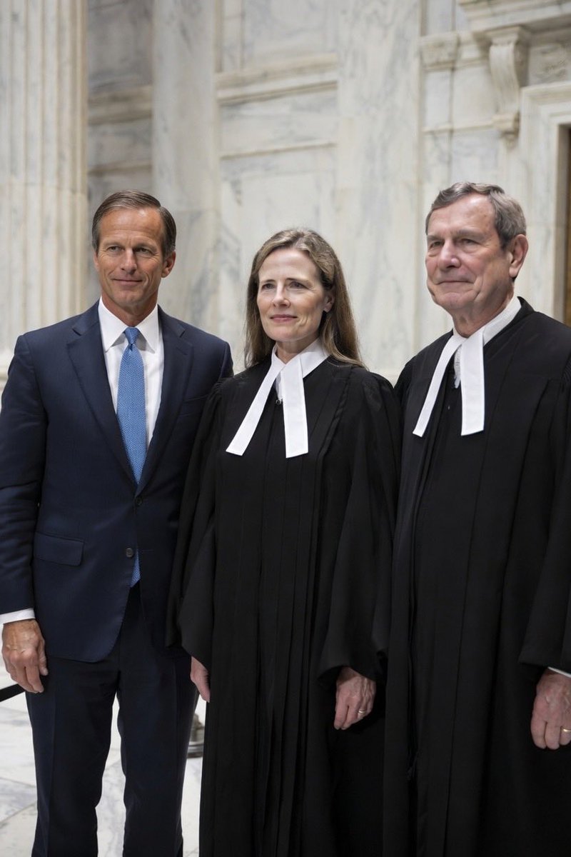zeroDEIUSA's tweet photo. Barrett and Roberts just joined the liberal bloc in a 5-4 ruling that lets states count mail-in ballots DAYS after Election Day. Alito’s dissent was brutal and right: this contradicts history, statute, precedent, and common sense. It removes a key safeguard against ballot stuffing in tight races and hands more ammunition to those who want to destroy trust in our elections. “Irresponsible escapade” is putting it mildly.

Meanwhile Senate Majority Leader Thune does nothing. House passed the SAVE Act. Thune shrugs and hides behind “no 60 votes.” Same old story.

These people aren’t this dumb. Check their bank accounts and see who’s really laying them.

While they play their games, communists, socialists, and Islamists keep taking over our country. One compromised “conservative” at a time.

Patriots, we are being betrayed from within. Again.

The paid off, the corrupt, and part of the undercurrent to destroy our country. The threesome.