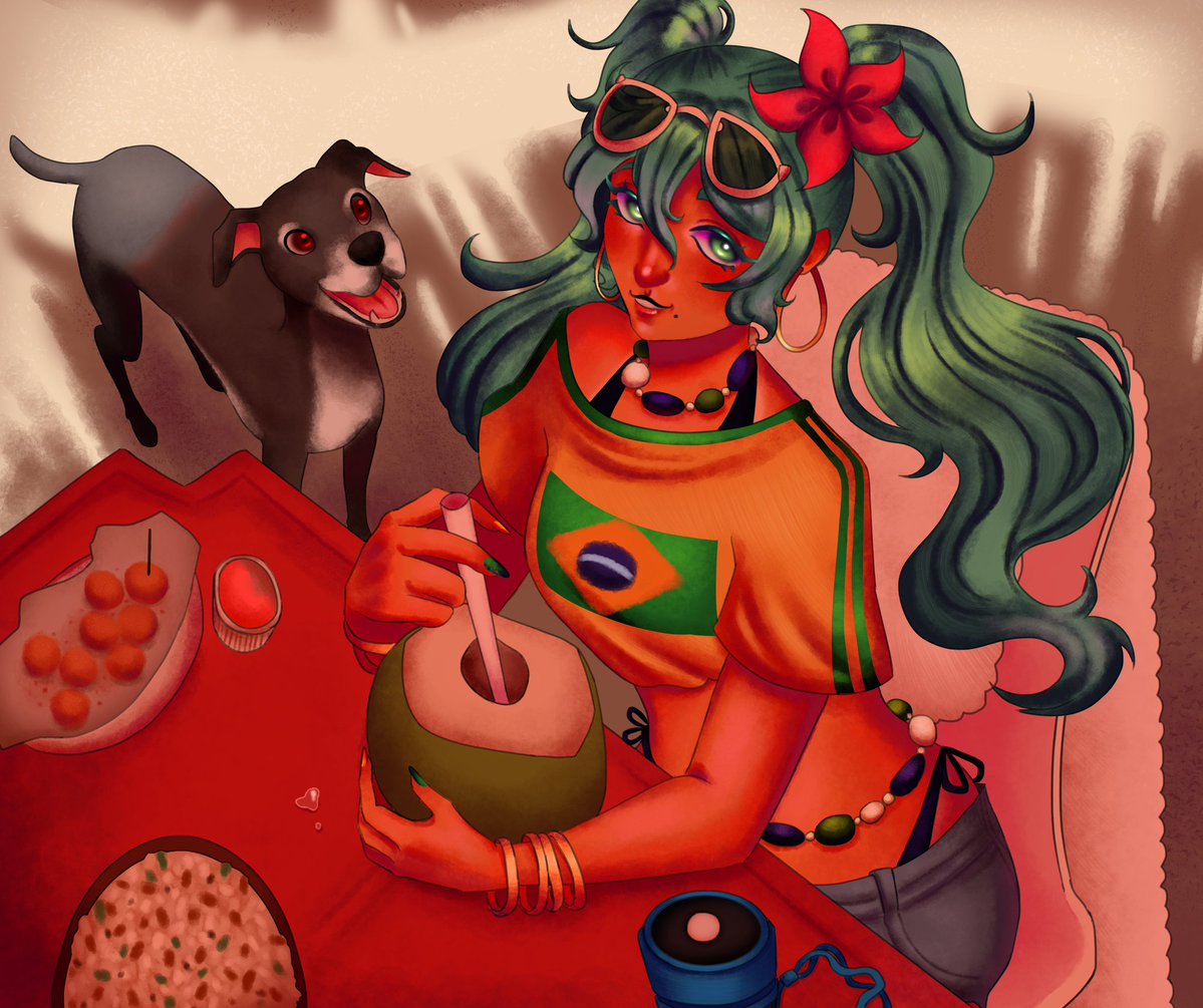 Hideriee_SH's tweet photo. Respostando minha Miku brasileira de 2024 por que hoje é um dia feliz para nossa nação!!

#fanart #hatsunemiku #vocaloid https://t.co/3Ka69tedW5