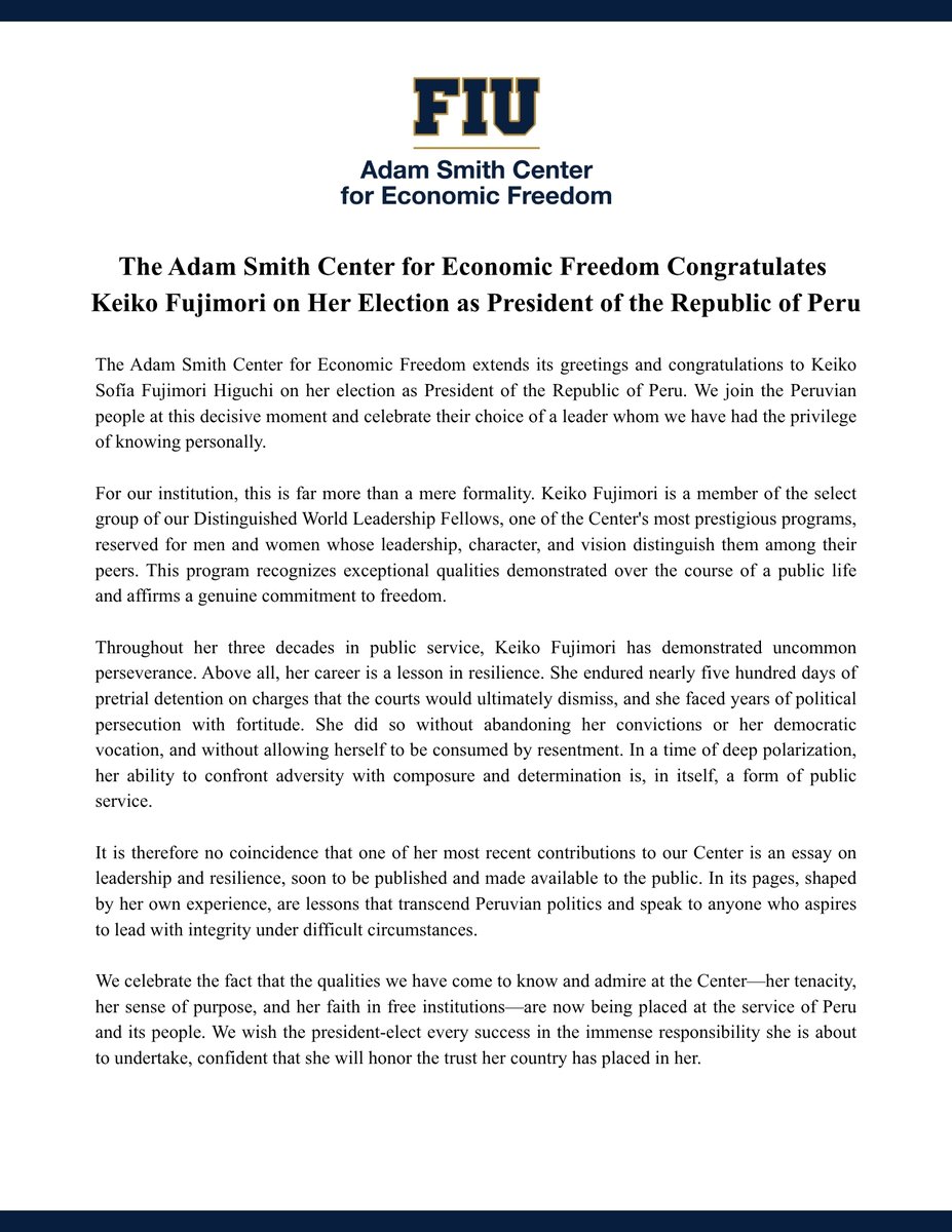 The Adam Smith Center for Economic Freedom tweet media
