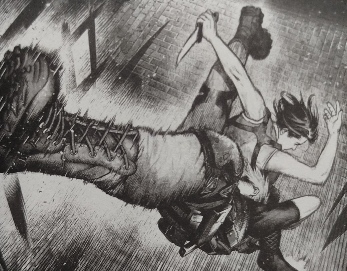 dantmnation's tweet photo. jill and leon fighting in death island manga 🤤 https://t.co/ILDUiMJG0r
