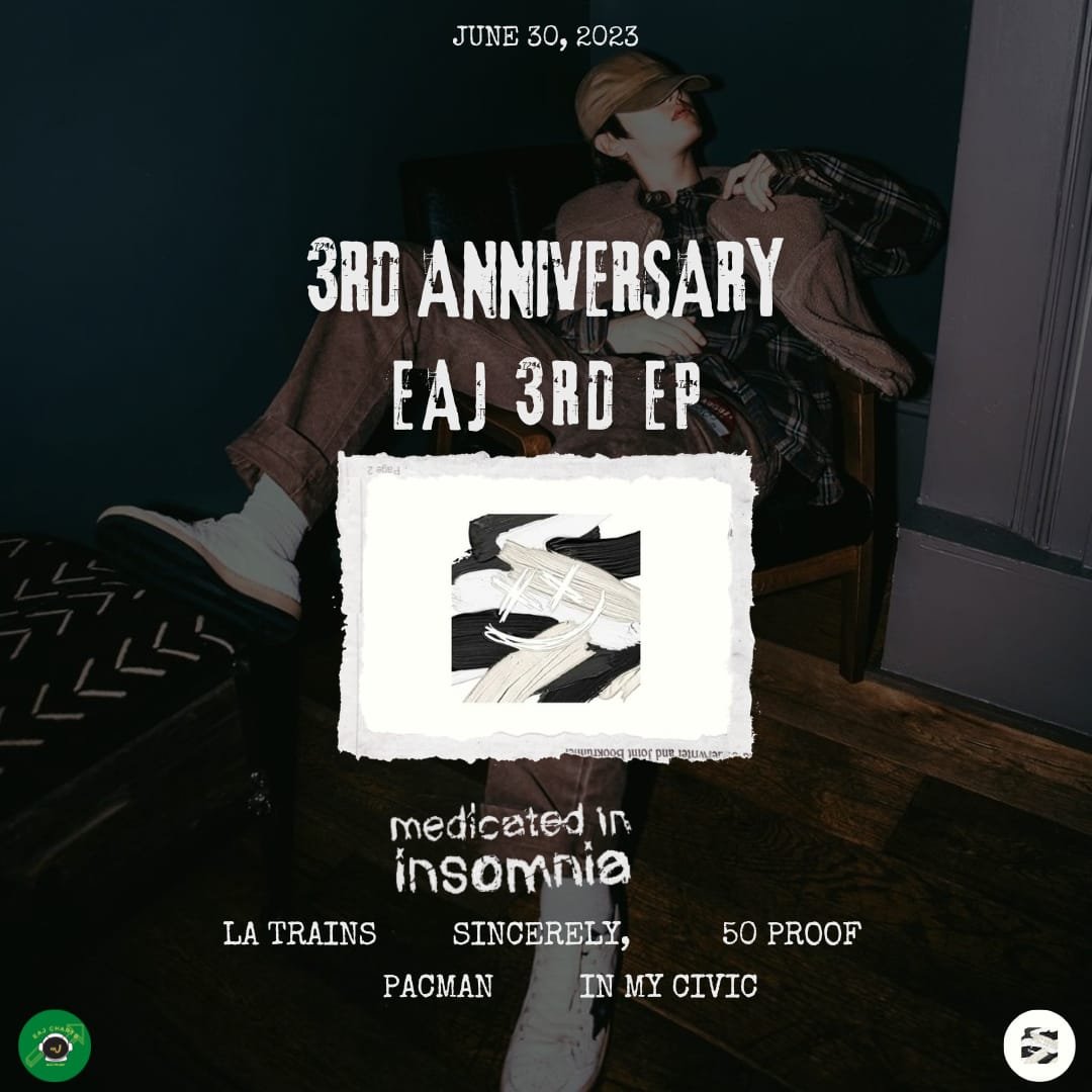 eaj_charts's tweet photo. 📅 [ANNIVERSARY]
Happy 3rd Anniversary to "Medicated Insomnia" by @eaJPark 🌜🌚

Three years of music that turned sleepless nights, silent battles, and unspoken emotions into something we could all relate to.

Let's Stream on Spotify:
📎 https://t.co/dHKyyYV4H4
#eaJ #eaJPark #MedicatedInsomnia #eaJ3rdEP