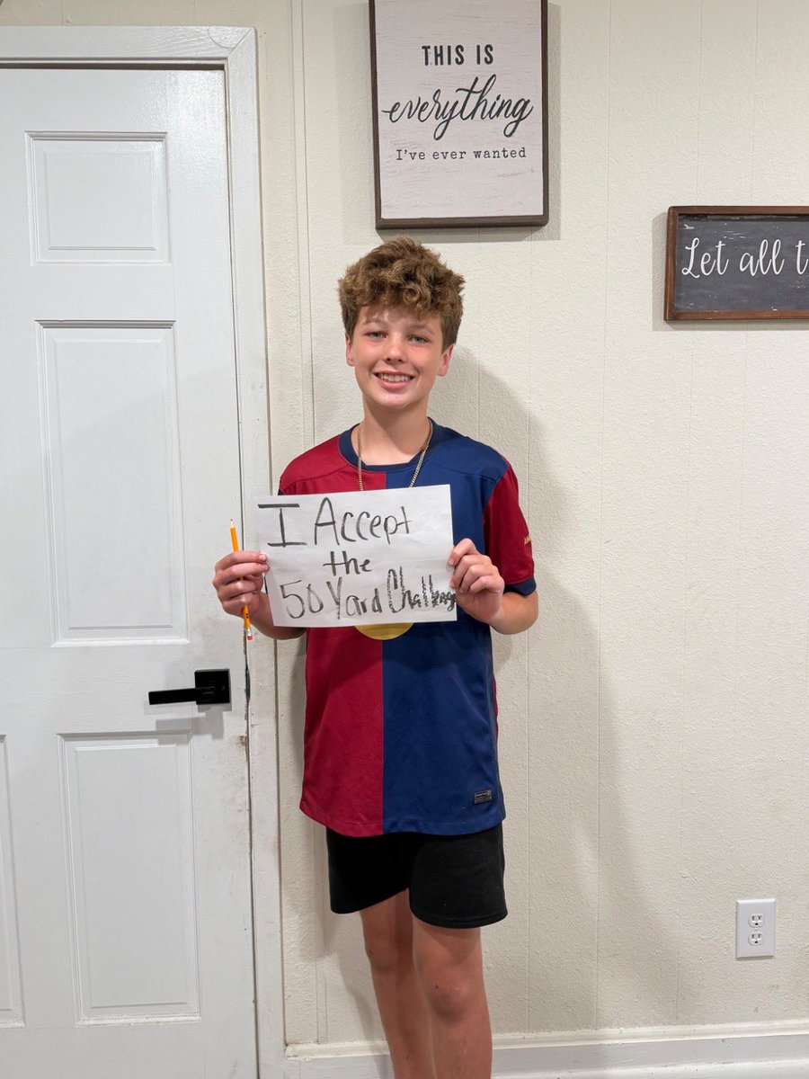 iamrodneysmith's tweet photo. Challenge Accepted!  Easton of Bay minette,Alabama has stepped up to make a difference and accepting our 50 yard challenge , committing to mow 50 free yards for those in need in his community. This is what it’s all about. Welcome to the family, Easton! https://t.co/vBoYq8hIZH