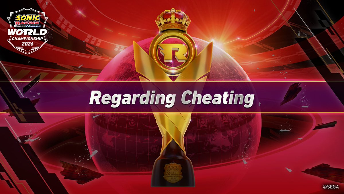 RaceCrossWorlds's tweet photo. With the World Championship qualifiers underway, we'd like to remind everyone about our policies on cheating:

SEGA End User License Agreement:
https://t.co/ZjjEUnfh6q

Rules of Play:
https://t.co/rxTAuJ1lKc https://t.co/cDONeef6H3